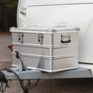 Defender aluminium coffre de timon monté sur remorque