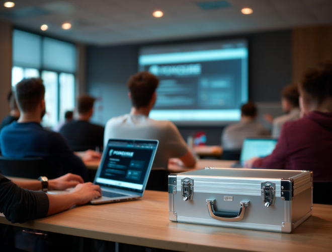 Mallette de formation Mio pendant la formation technique