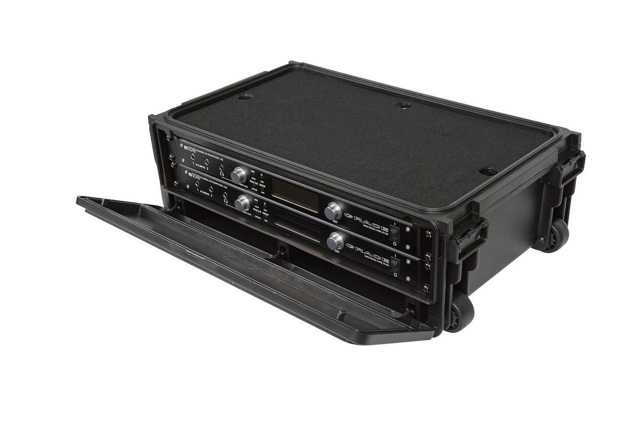 SKB - Valise Rack Studio Flyer 2U - avec Roulettes