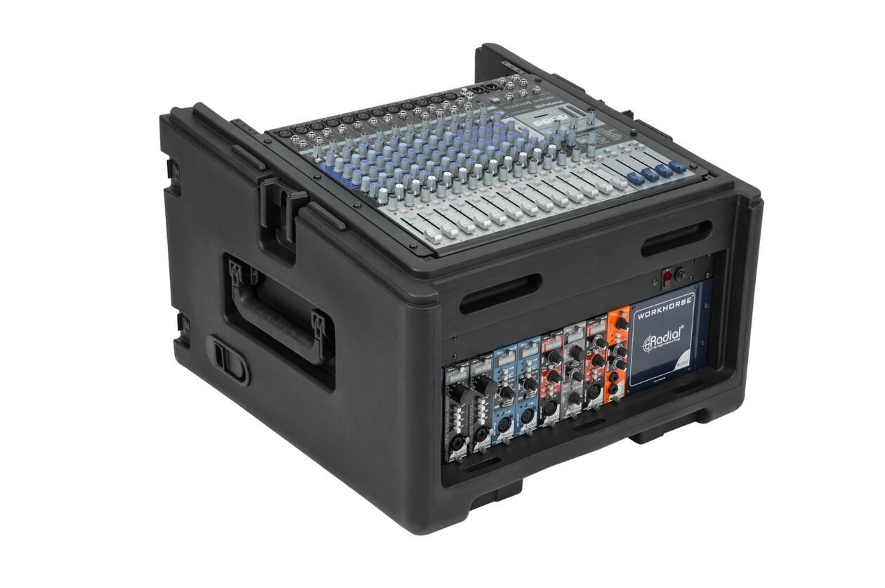 SKB - Rack Compact - 10U Rack Supérieur & 4U Rack Frontal - avec Roulettes