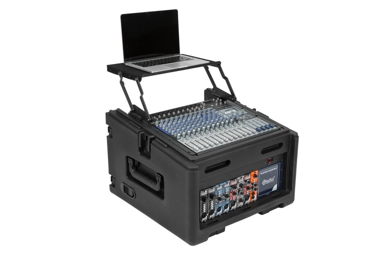 SKB - Rack Compact - 10U Rack Supérieur & 4U Rack Frontal - avec Roulettes