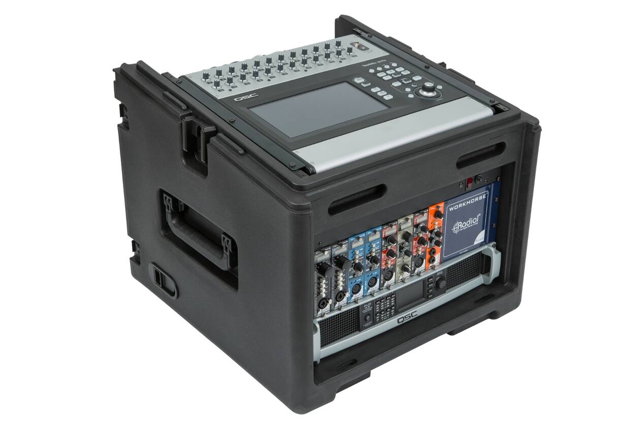 SKB - Rack Compact - 10U Rack Supérieur & 6U Rack Frontal - avec Roulettes