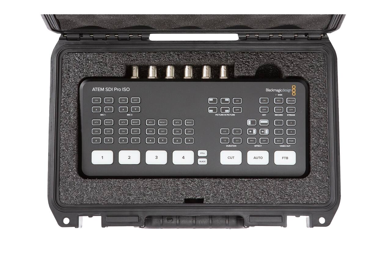 SKB - iSeries 1006-3 - Valise Étanche - Noire - Compartiment ATEM Mini Pro Switcher