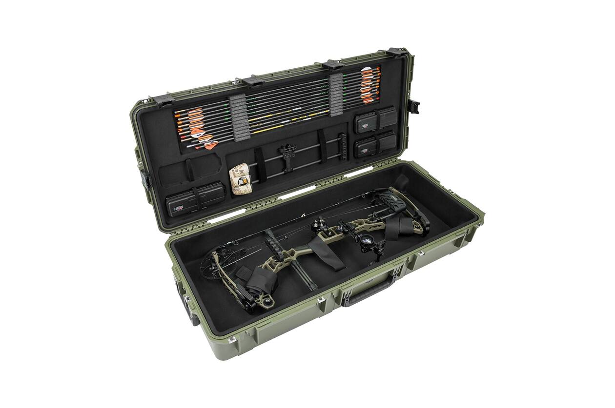 SKB - iSeries 3i-4217-7 - Valise étanche - Compartiment pour arc Mathews® Deluxe Large Parallel Limb - Vert