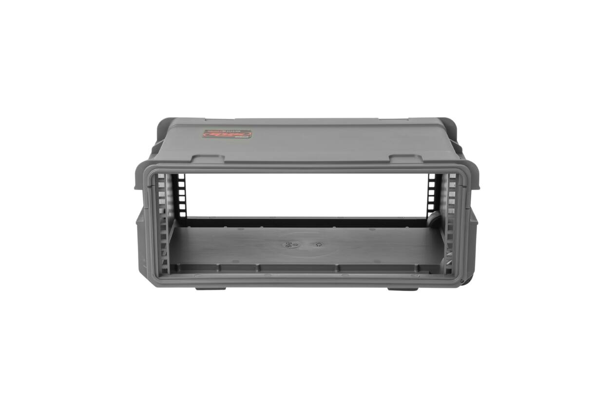 SKB - Rack moulé par injection 4U gris foncé - 11 pouces de profondeur - avec roulettes et poignée