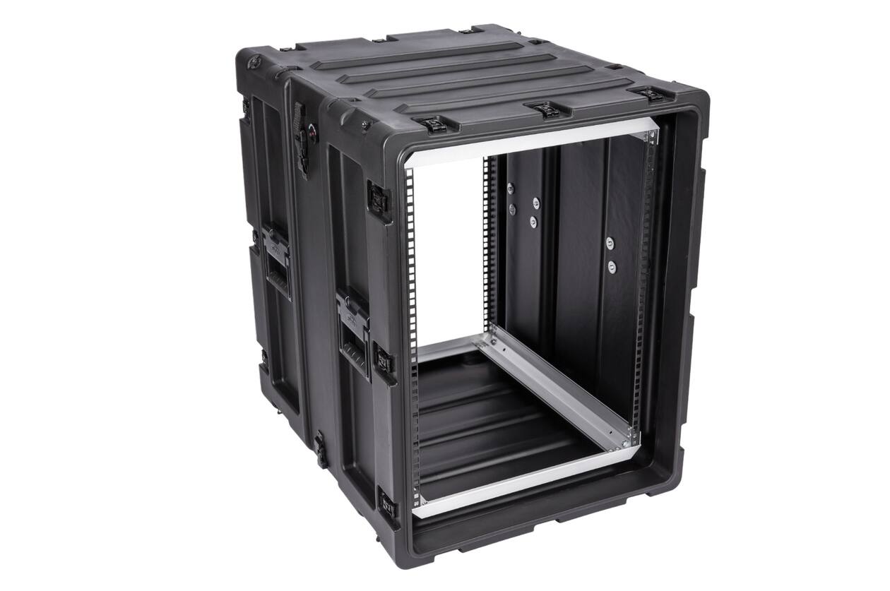 SKB - 3RS Series - Rack Anti-Choc Non-Amovible 14U - Noir - 24 pouces de profondeur