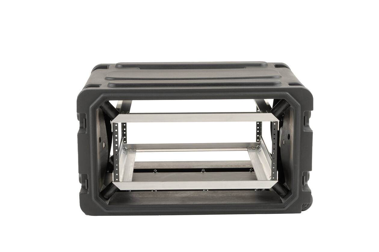 SKB - rSeries Shock Rack - Rack Anti-Choc 4U à Roulettes - Noir - 20 pouces de profondeur - avec Roulettes