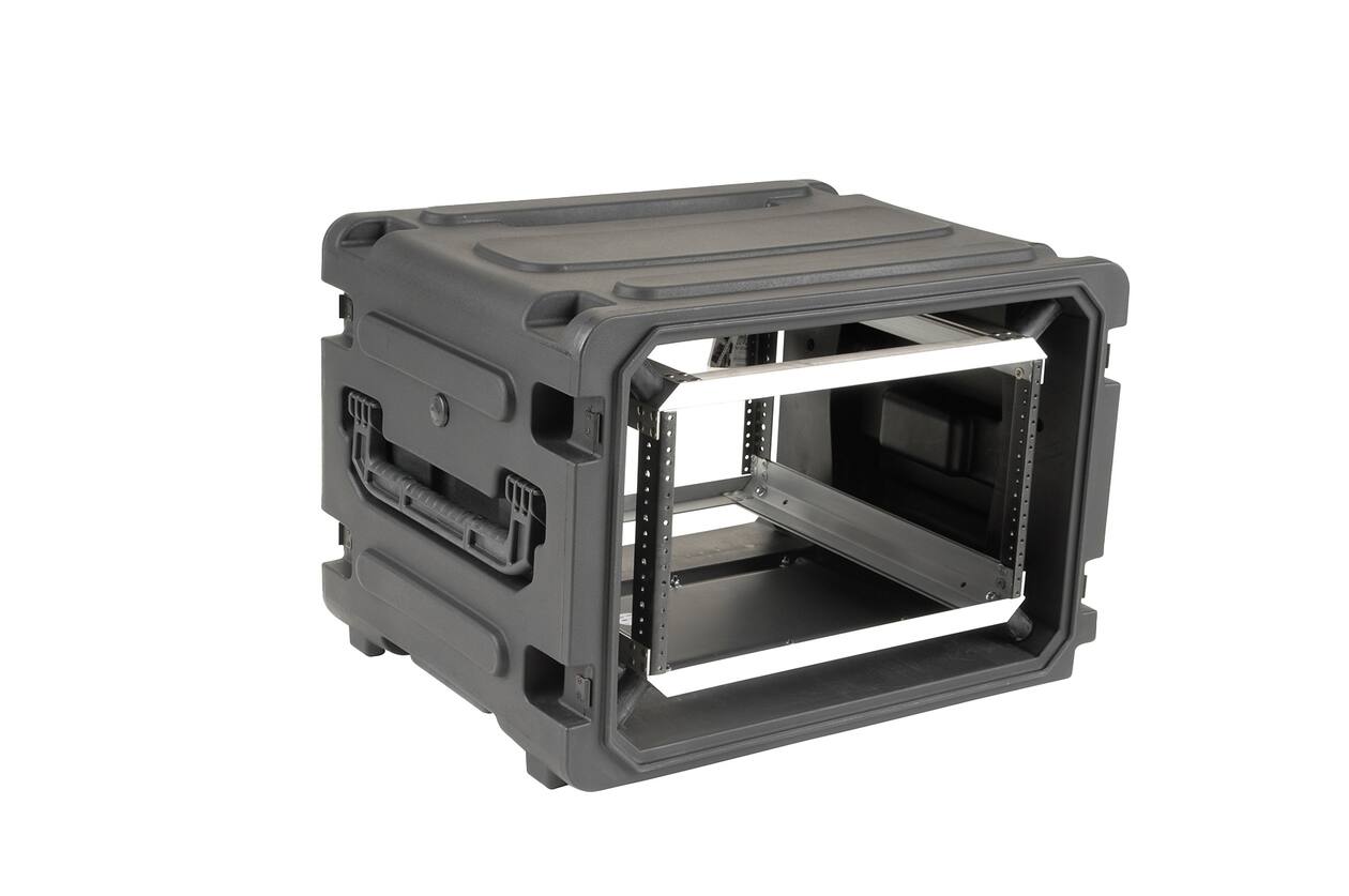 SKB - rSeries - Rack Anti-Choc 6U à Roulettes - Noir - 20 pouces de profondeur - avec Roulettes