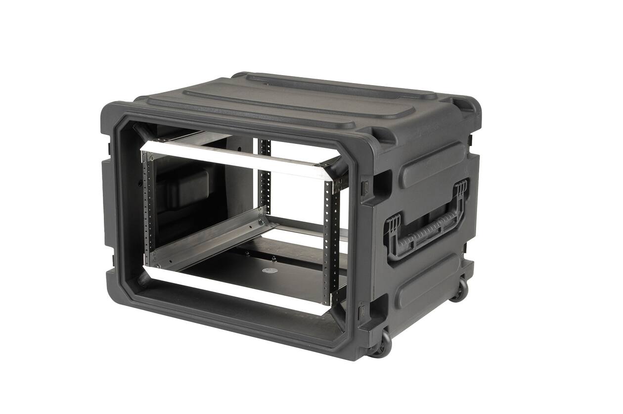 SKB - rSeries - Rack Anti-Choc 6U à Roulettes - Noir - 20 pouces de profondeur - avec Roulettes