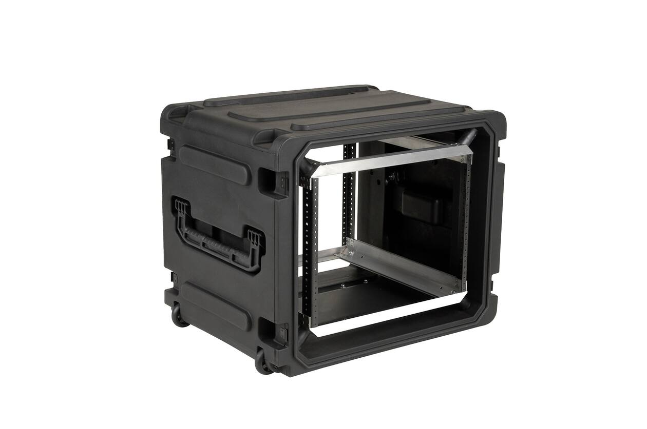 SKB - rSeries - Rack Anti-Choc 8U à Roulettes - Noir - 20 pouces de profondeur - avec Roulettes
