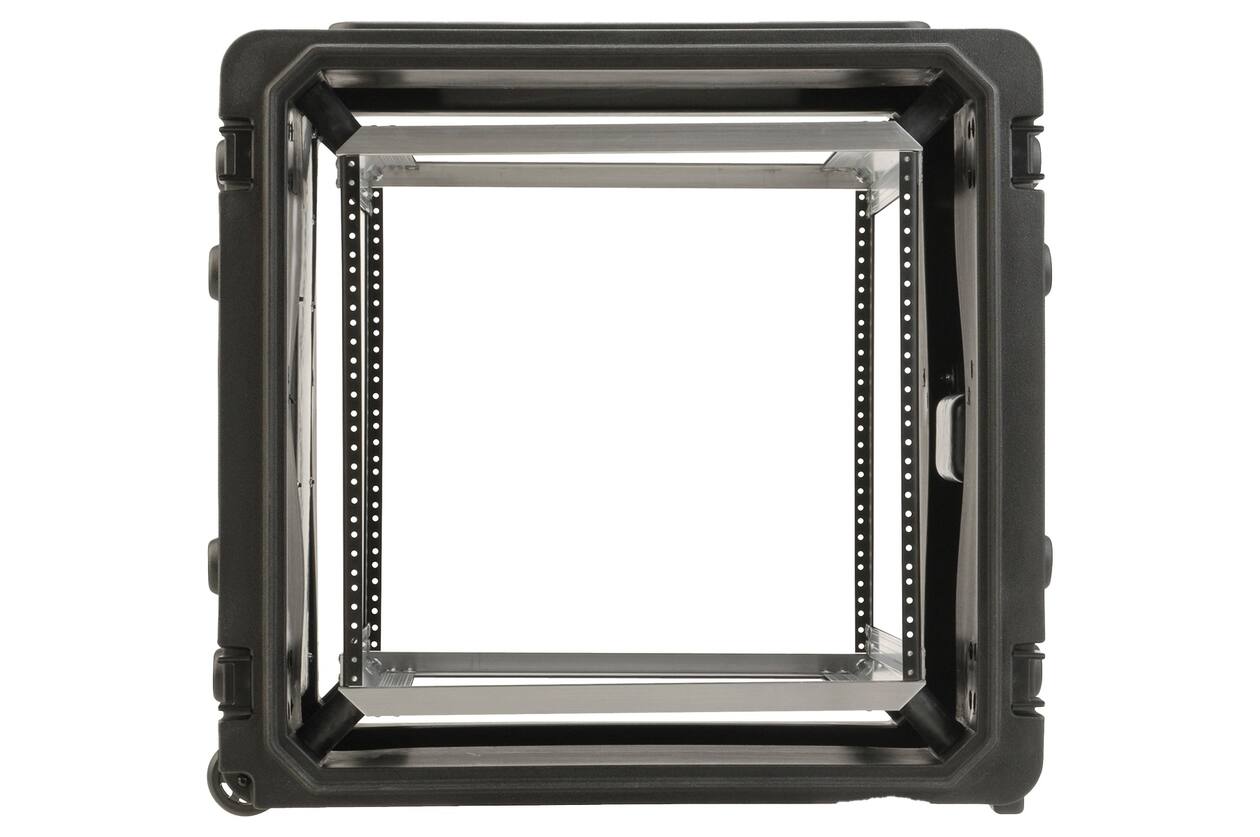 SKB - rSeries - Rack Anti-Choc 10U à Roulettes - Noir - 20 pouces de profondeur - avec Roulettes
