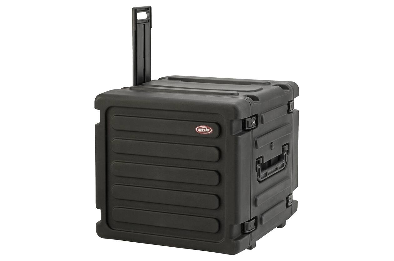 SKB - rSeries - Rack Anti-Choc 10U à Roulettes - Noir - 20 pouces de profondeur - avec Roulettes