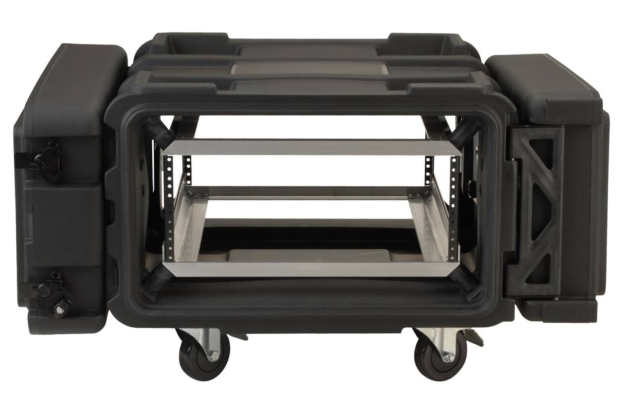 SKB - rSeries - Rack Anti-Choc 4U - Noir - 24 pouces de profondeur - avec Roulettes