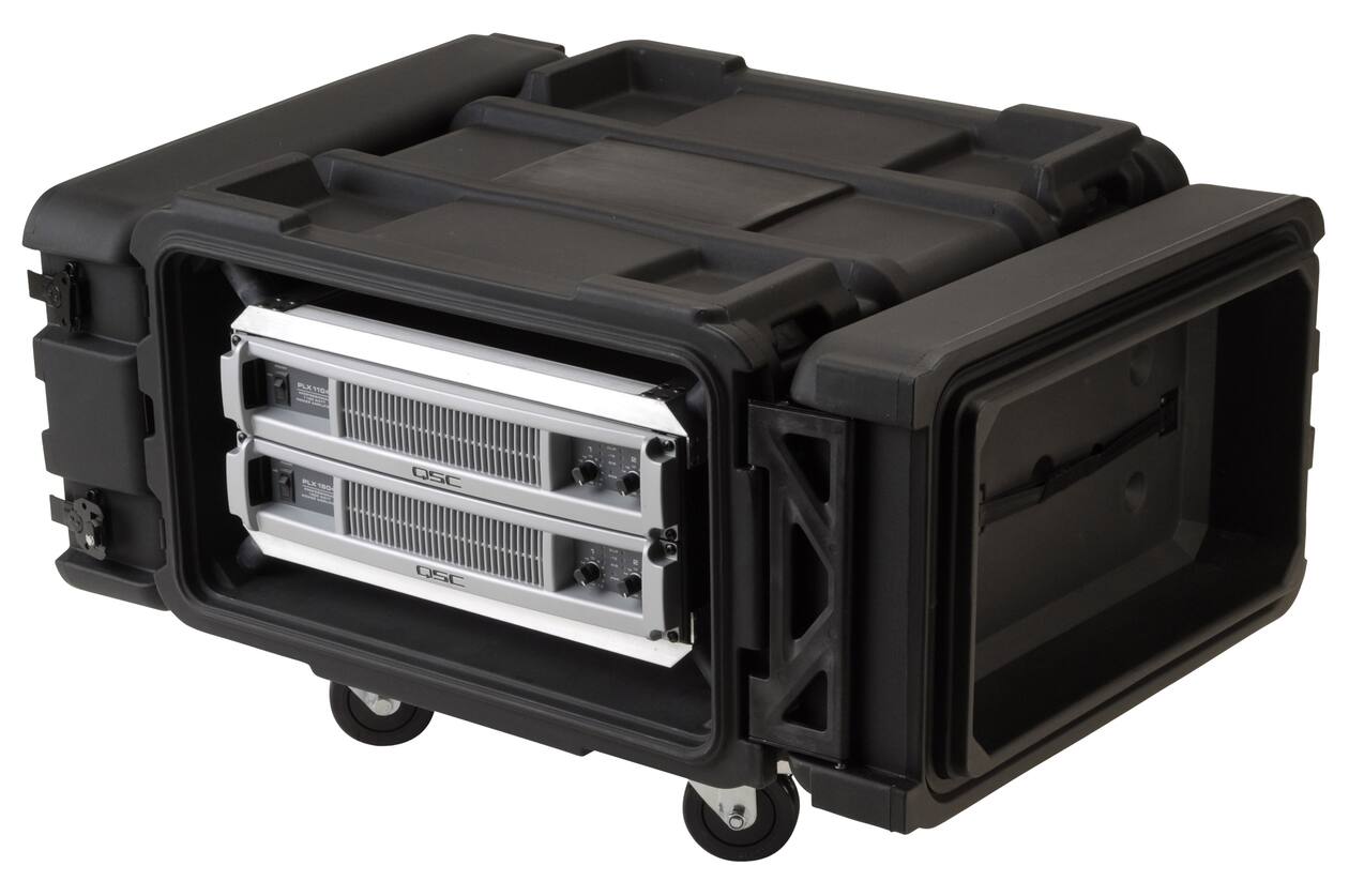 SKB - rSeries - Rack Anti-Choc 4U - Noir - 24 pouces de profondeur - avec Roulettes