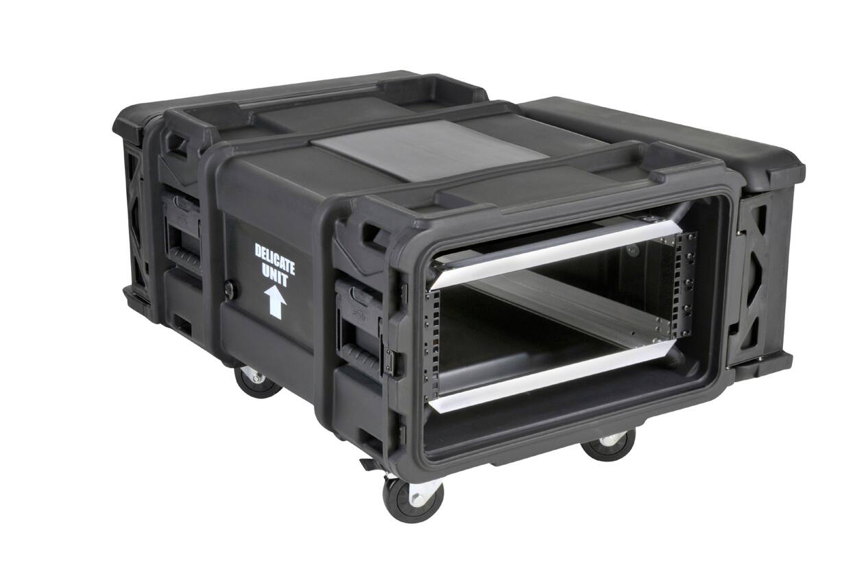 SKB - rSeries - Rack Anti-Choc 4U - Noir - 28 pouces de profondeur - avec Roulettes