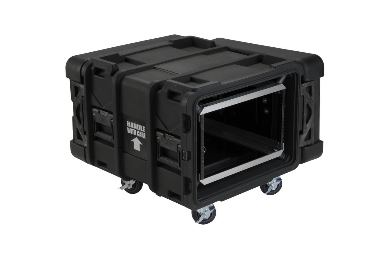 SKB - rSeries - Rack Anti-Choc 6U - Noir - 24 pouces de profondeur - avec Roulettes