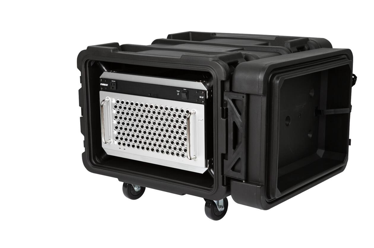 SKB - rSeries - Rack Anti-Choc 6U - Noir - 24 pouces de profondeur - avec Roulettes
