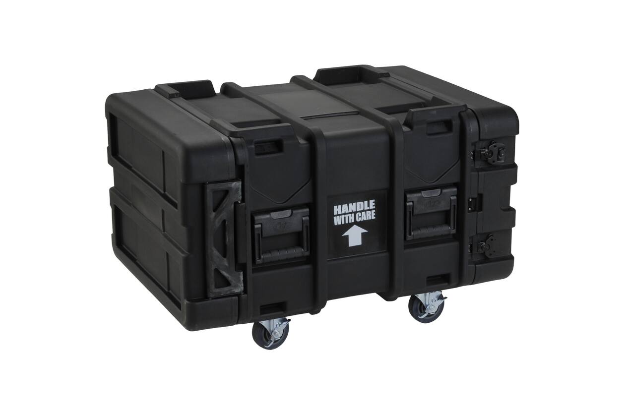 SKB - rSeries - Rack Anti-Choc 6U - Noir - 24 pouces de profondeur - avec Roulettes