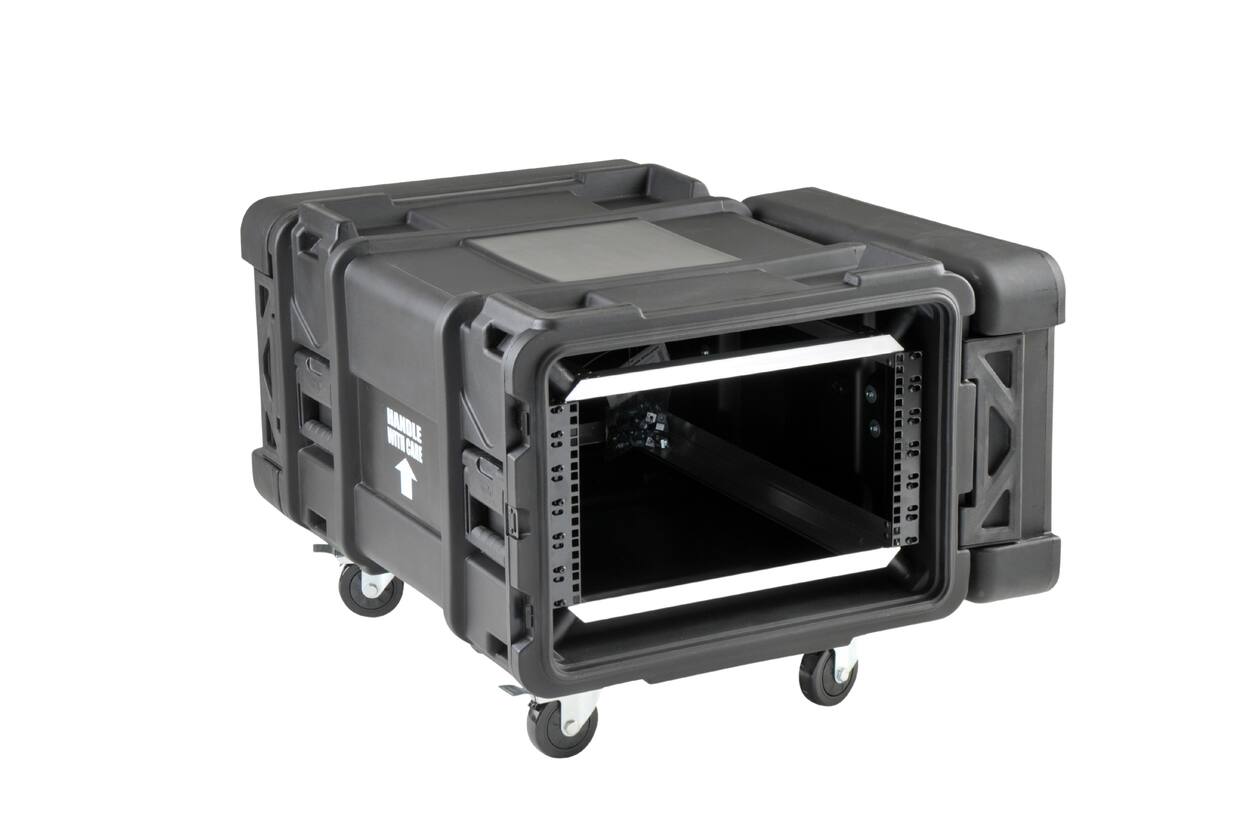 SKB - rSeries - Rack Anti-Choc 6U - Noir - 28 pouces de profondeur - avec Roulettes