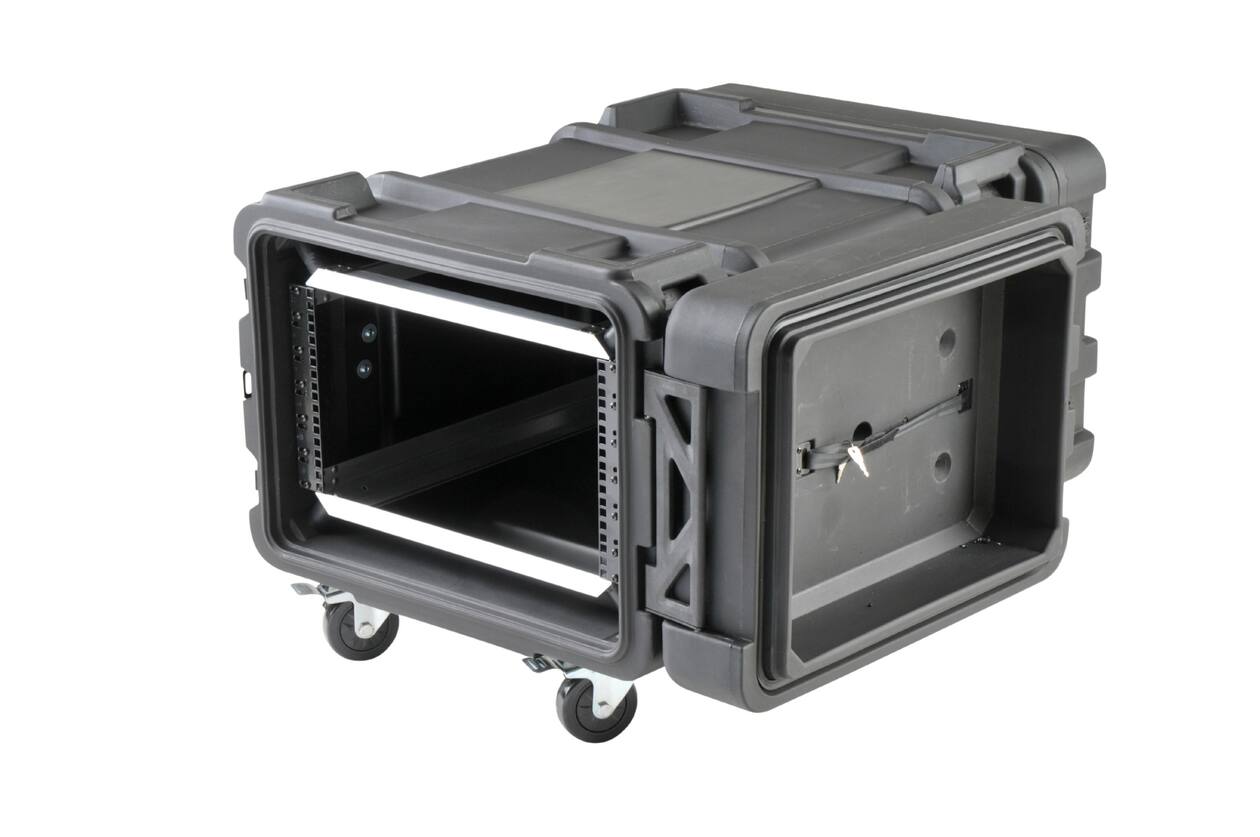 SKB - rSeries - Rack Anti-Choc 6U - Noir - 28 pouces de profondeur - avec Roulettes