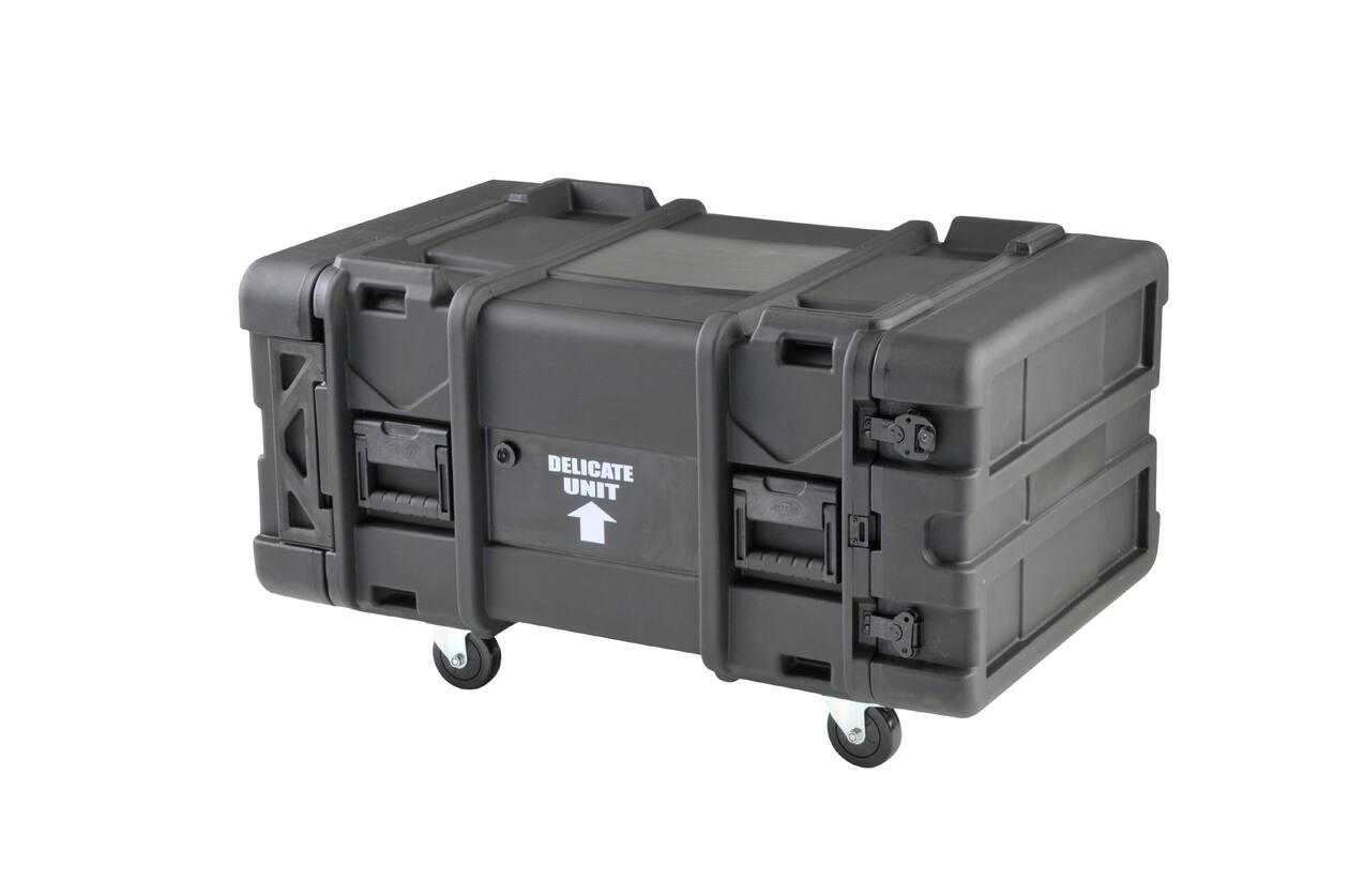 SKB - rSeries - Rack Anti-Choc 6U - Noir - 28 pouces de profondeur - avec Roulettes