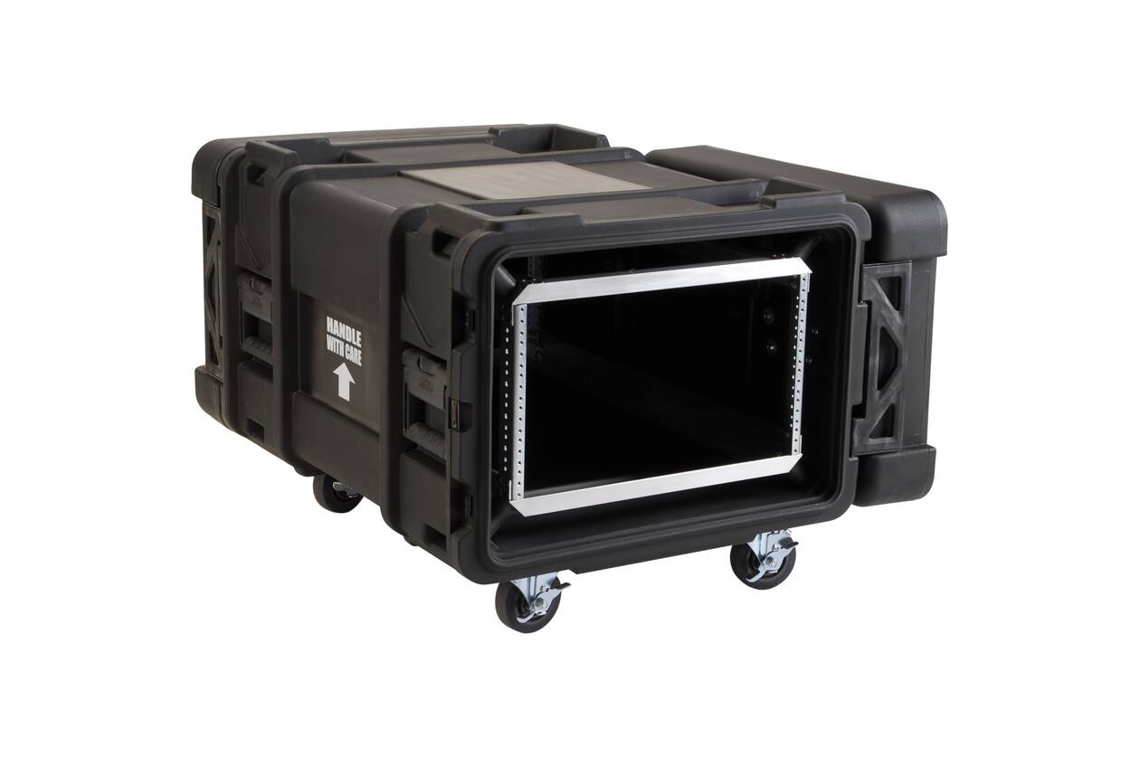 SKB - rSeries - Rack Anti-Choc 6U - Noir - 30 pouces de profondeur - avec Roulettes