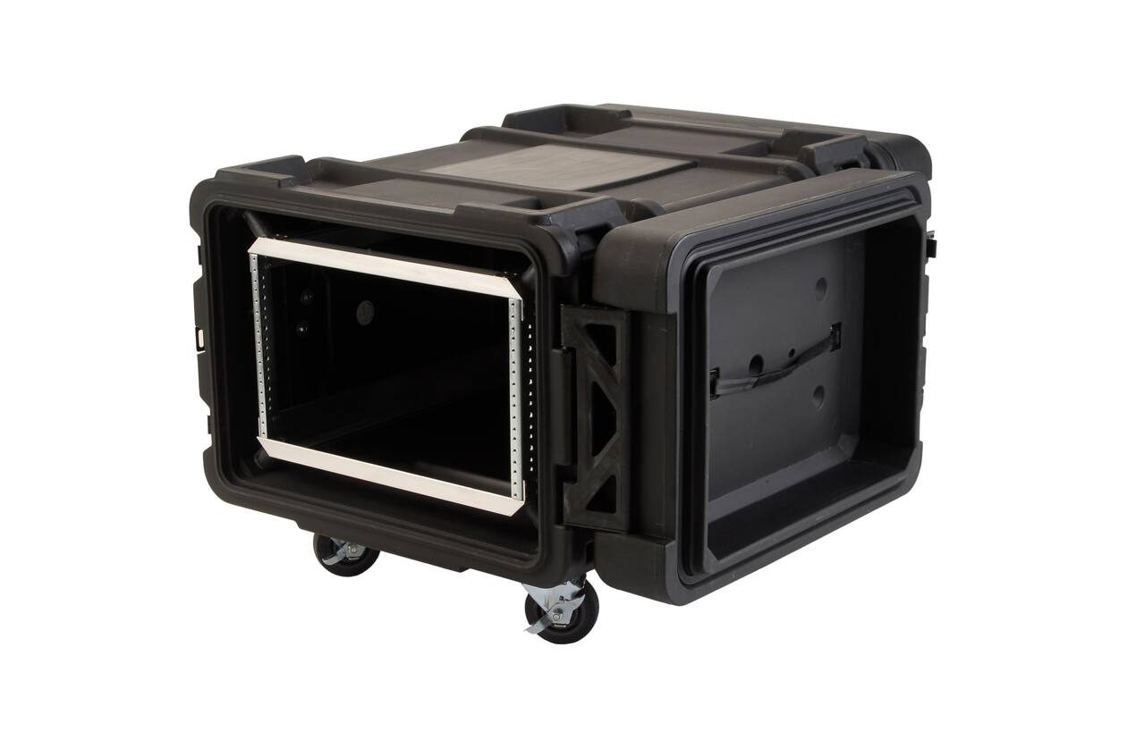 SKB - rSeries - Rack Anti-Choc 6U - Noir - 30 pouces de profondeur - avec Roulettes