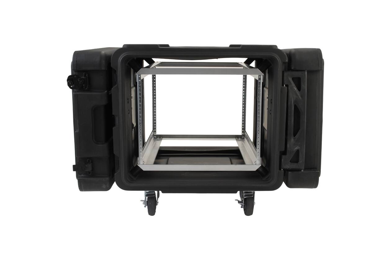 SKB - rSeries - Rack Anti-Choc 8U - Noir - 24 pouces de profondeur - avec Roulettes
