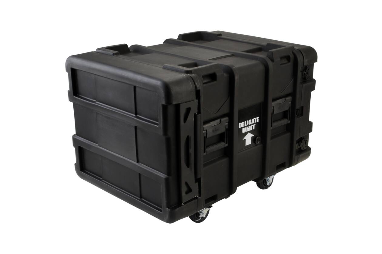 SKB - rSeries - Rack Anti-Choc 8U - Noir - 24 pouces de profondeur - avec Roulettes