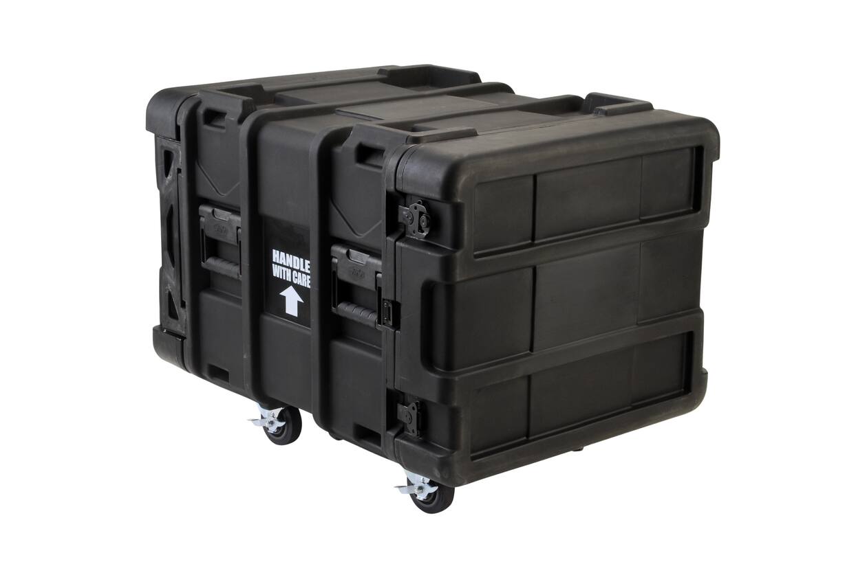 SKB - rSeries - Rack Anti-Choc 8U - Noir - 24 pouces de profondeur - avec Roulettes