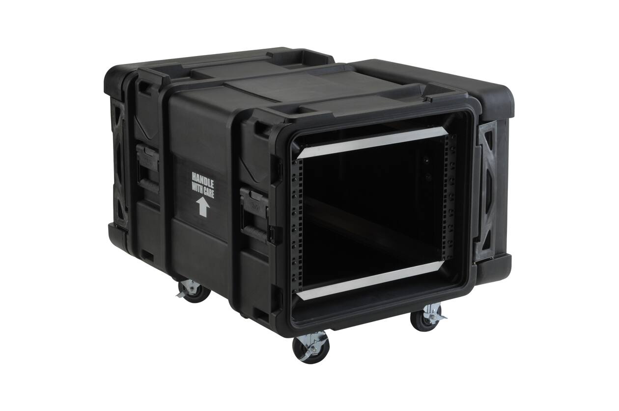SKB - rSeries - Rack Anti-Choc 8U - Noir - 28 pouces de profondeur - avec Roulettes