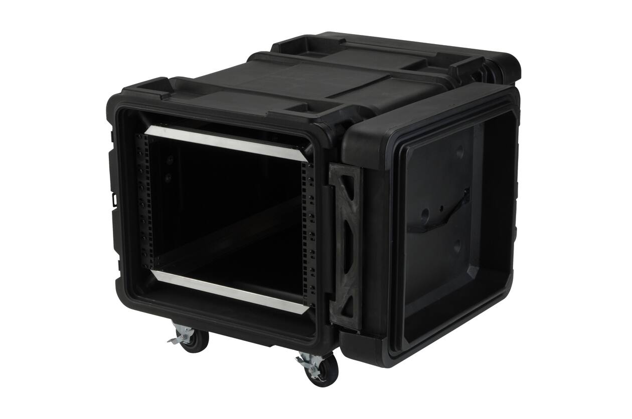 SKB - rSeries - Rack Anti-Choc 8U - Noir - 28 pouces de profondeur - avec Roulettes