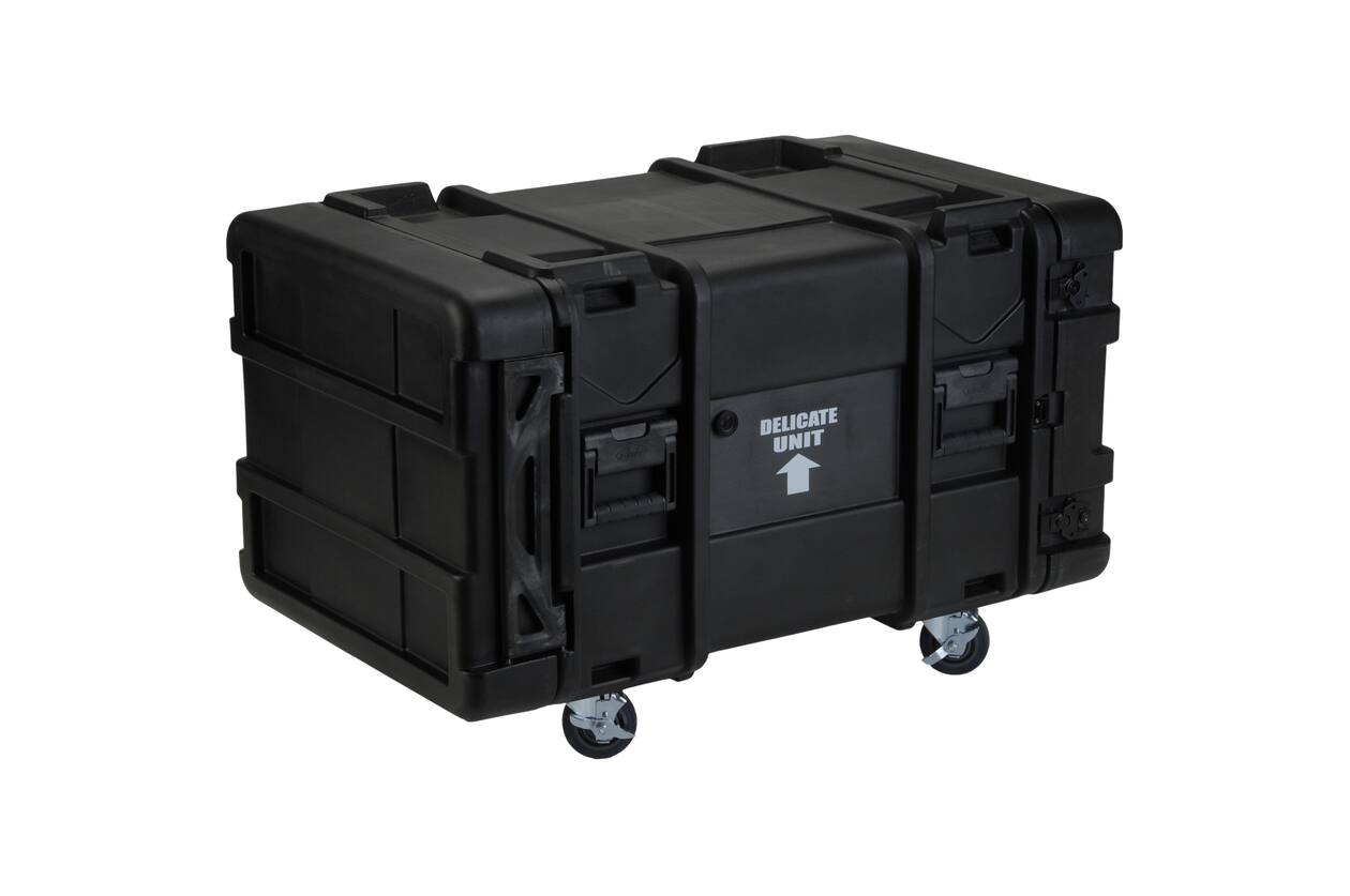 SKB - rSeries - Rack Anti-Choc 8U - Noir - 28 pouces de profondeur - avec Roulettes