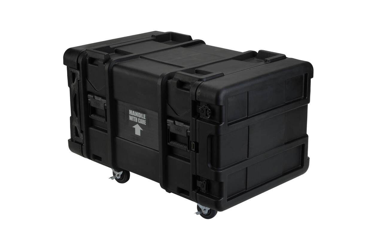 SKB - rSeries - Rack Anti-Choc 8U - Noir - 28 pouces de profondeur - avec Roulettes