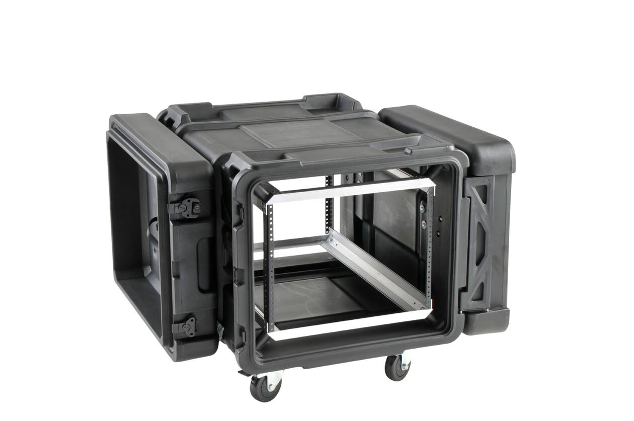 SKB - rSeries - Rack Anti-Choc 8U - Noir - 30 pouces de profondeur - avec Roulettes