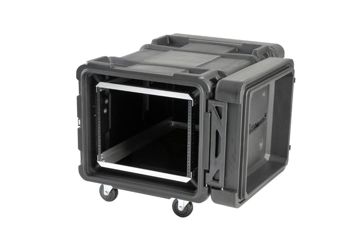 SKB - rSeries - Rack Anti-Choc 8U - Noir - 30 pouces de profondeur - avec Roulettes