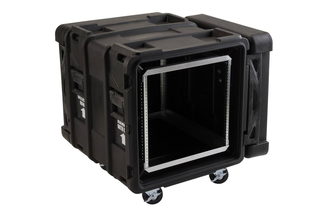 SKB - rSeries - Rack Anti-Choc 10U - Noir - 24 pouces de profondeur - avec Roulettes