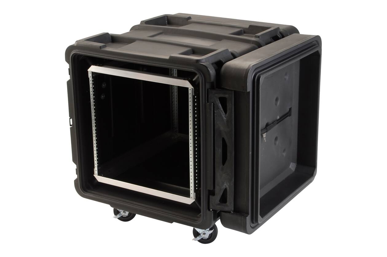 SKB - rSeries - Rack Anti-Choc 10U - Noir - 24 pouces de profondeur - avec Roulettes