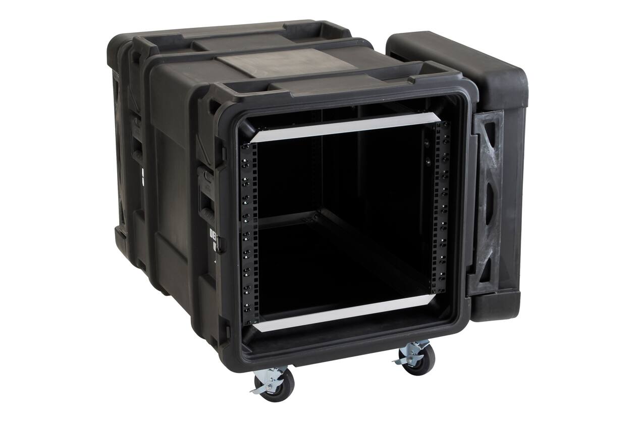 SKB - rSeries - Rack Anti-Choc 10U - Noir - 28 pouces de profondeur - avec Roulettes
