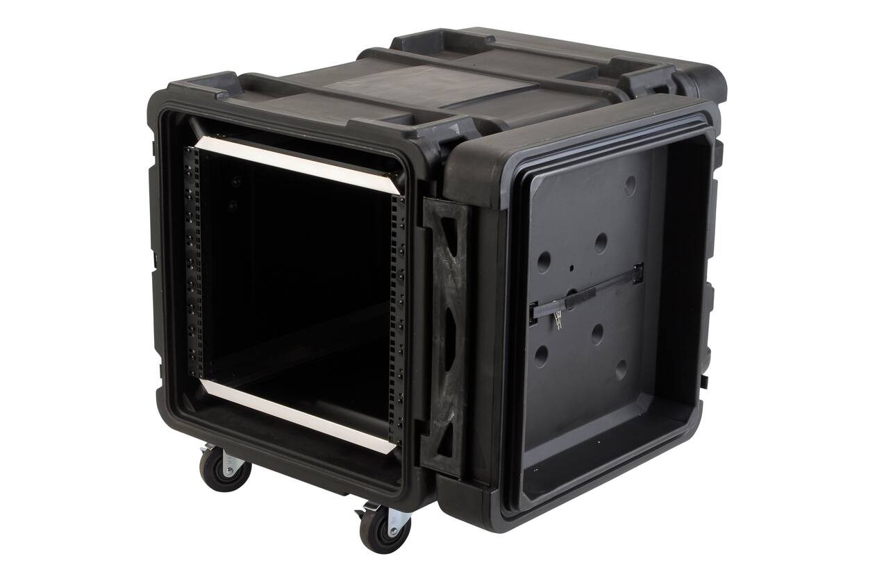 SKB - rSeries - Rack Anti-Choc 10U - Noir - 28 pouces de profondeur - avec Roulettes