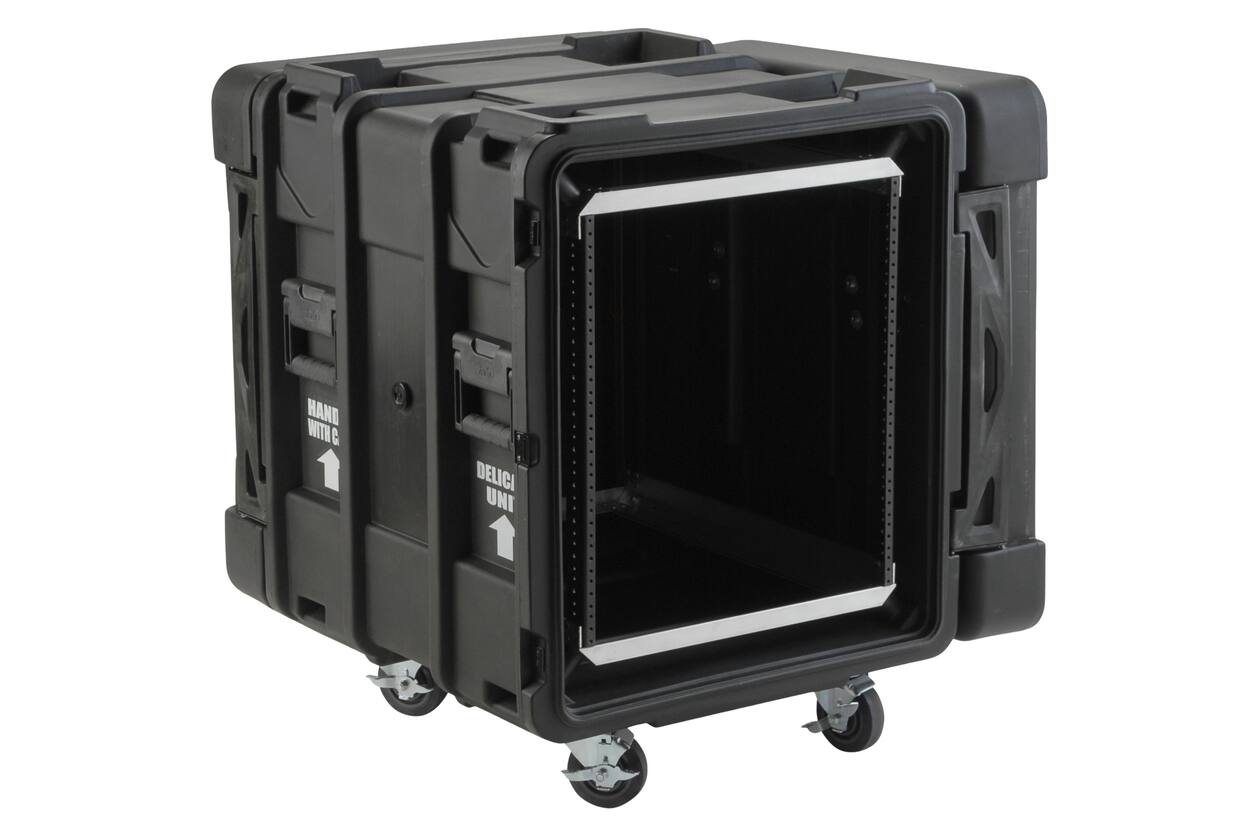 SKB - rSeries - Rack Anti-Choc 12U - Noir - 24 pouces de profondeur - avec Roulettes
