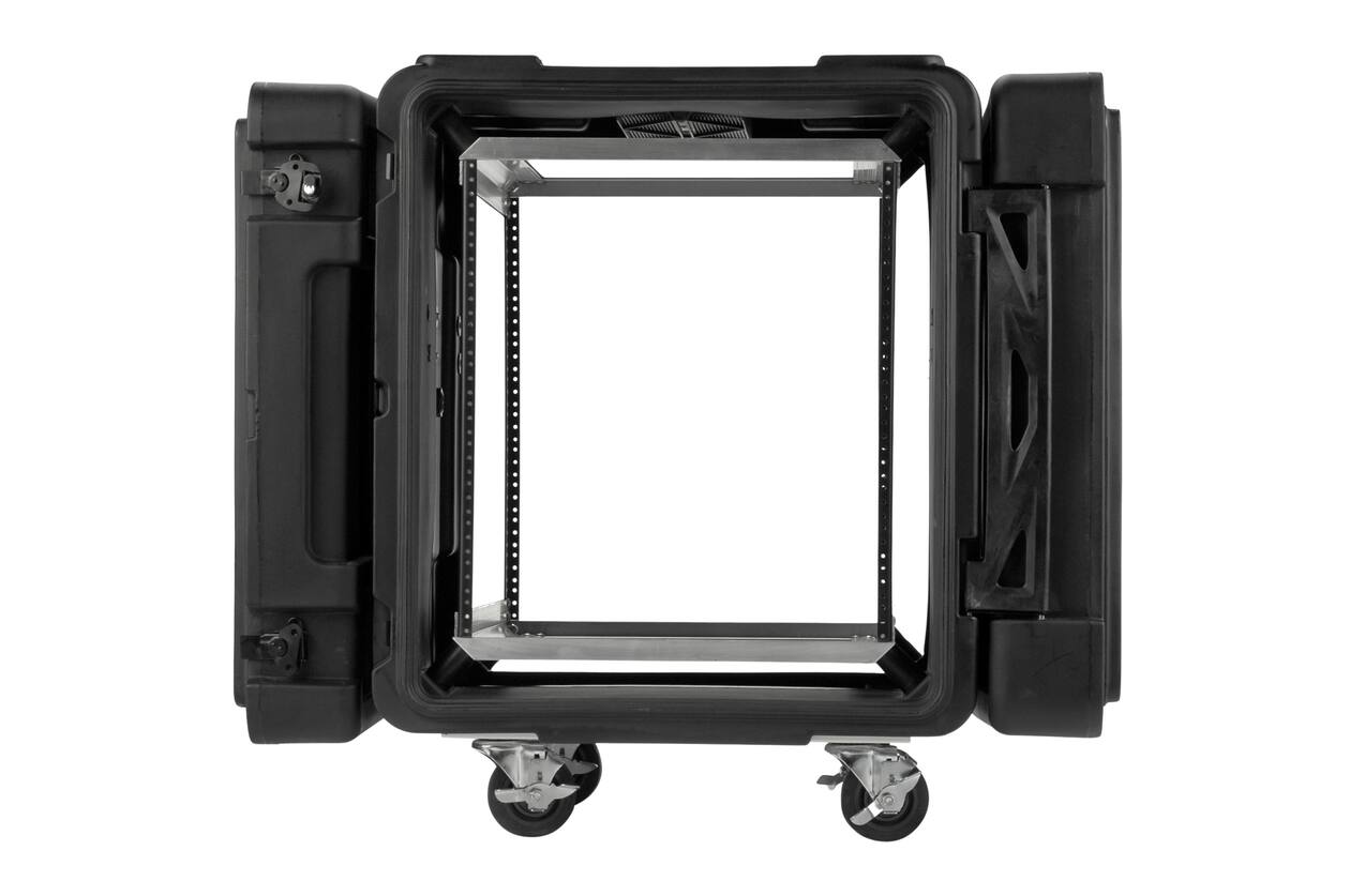 SKB - rSeries - Rack Anti-Choc 12U - Noir - 24 pouces de profondeur - avec Roulettes