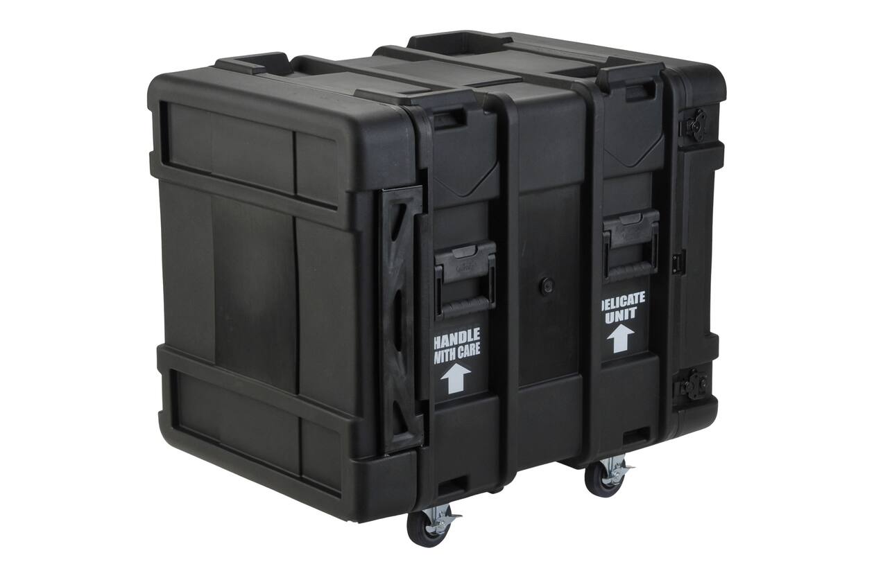SKB - rSeries - Rack Anti-Choc 12U - Noir - 24 pouces de profondeur - avec Roulettes