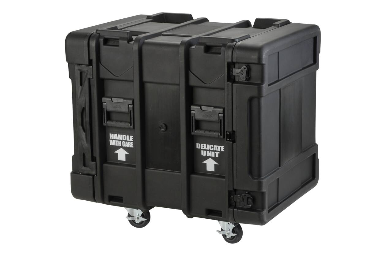 SKB - rSeries - Rack Anti-Choc 12U - Noir - 24 pouces de profondeur - avec Roulettes
