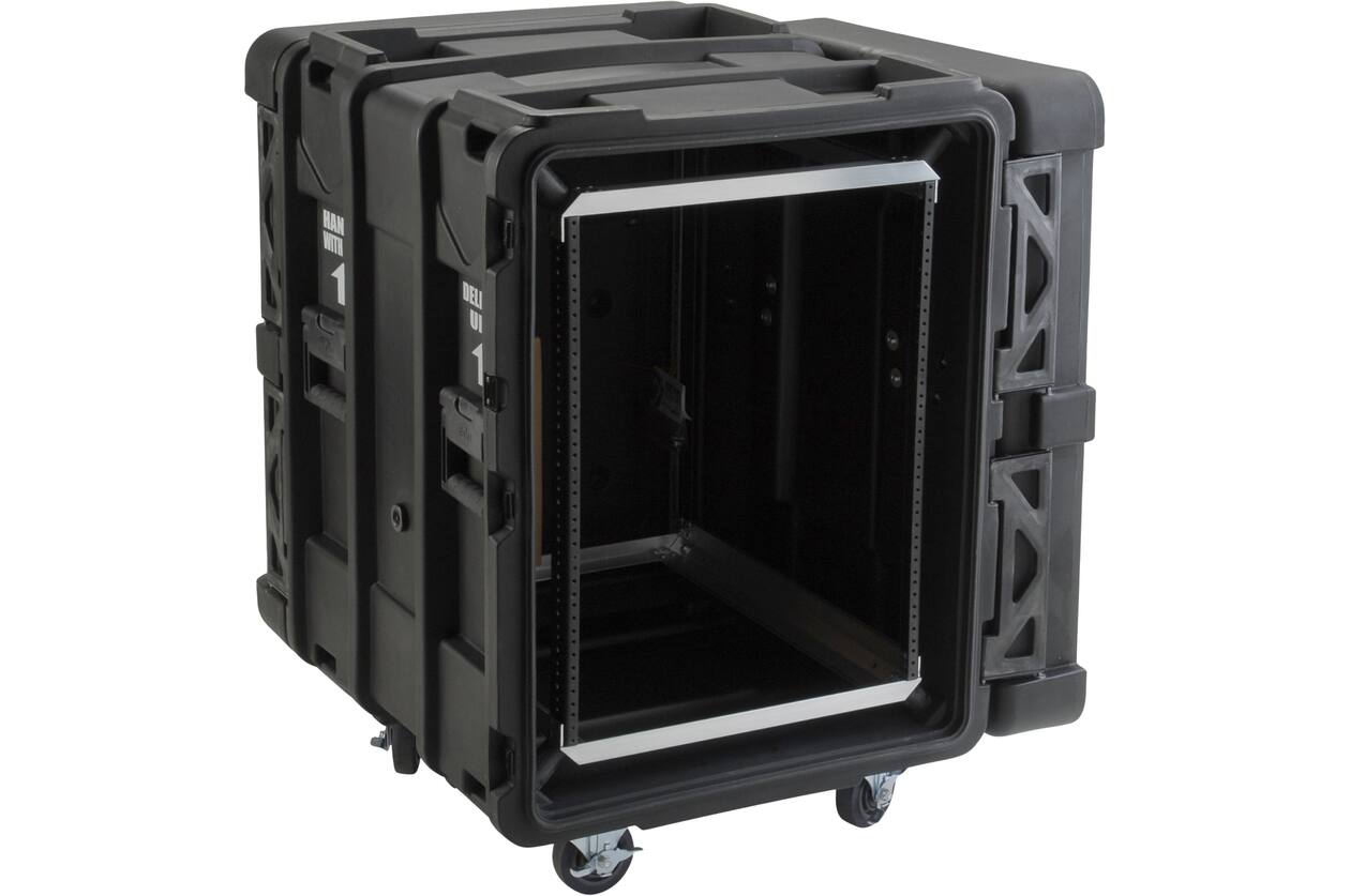 SKB - rSeries - Rack Anti-Choc 14U - Noir - 24 pouces de profondeur - avec Roulettes