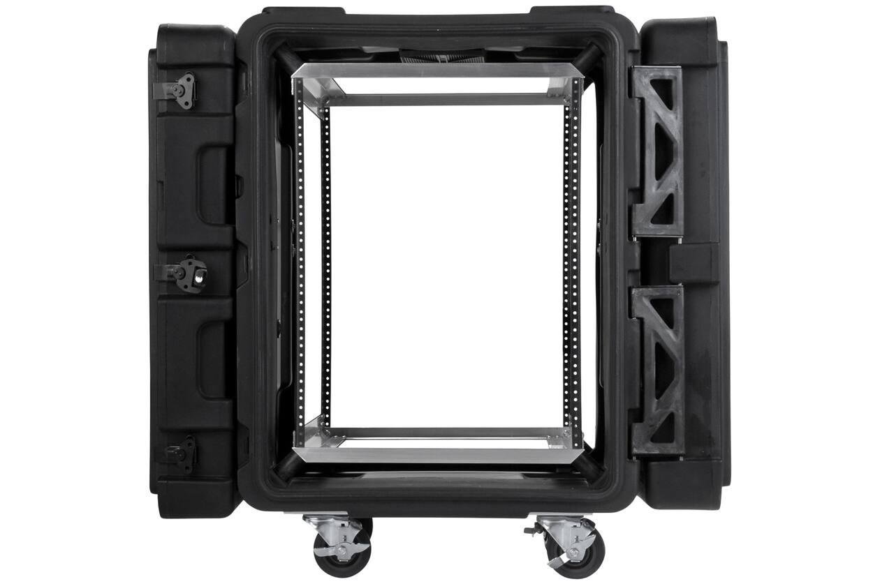SKB - rSeries - Rack Anti-Choc 14U - Noir - 24 pouces de profondeur - avec Roulettes