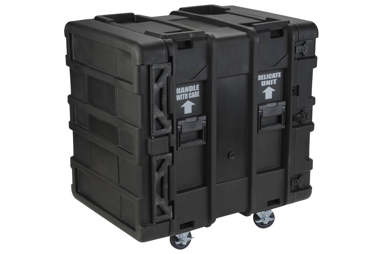 SKB - rSeries - Rack Anti-Choc 14U - Noir - 24 pouces de profondeur - avec Roulettes