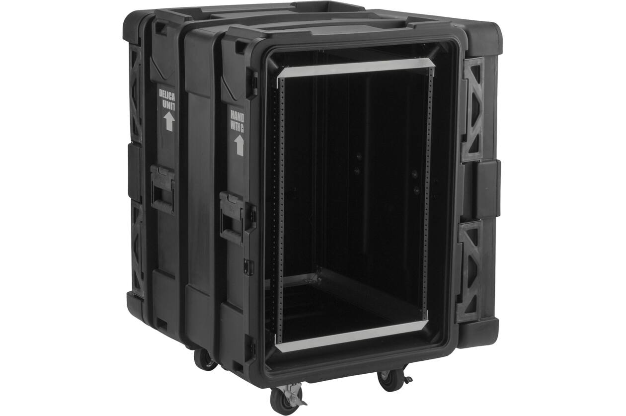 SKB - rSeries - Rack Anti-Choc 16U - Noir - 24 pouces de profondeur - avec Roulettes