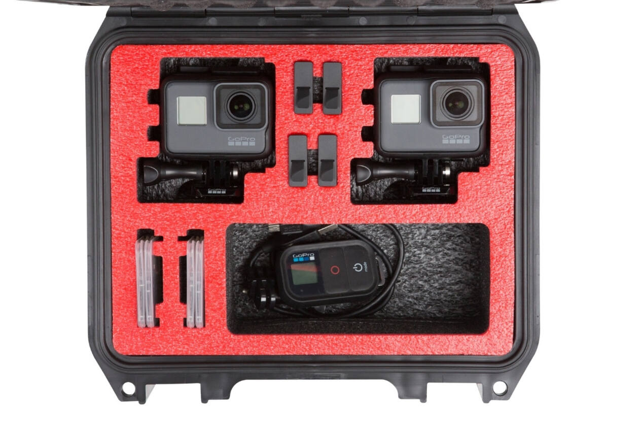 SKB - iSeries - Valise étanche - Noir - Double insert pour GoPro