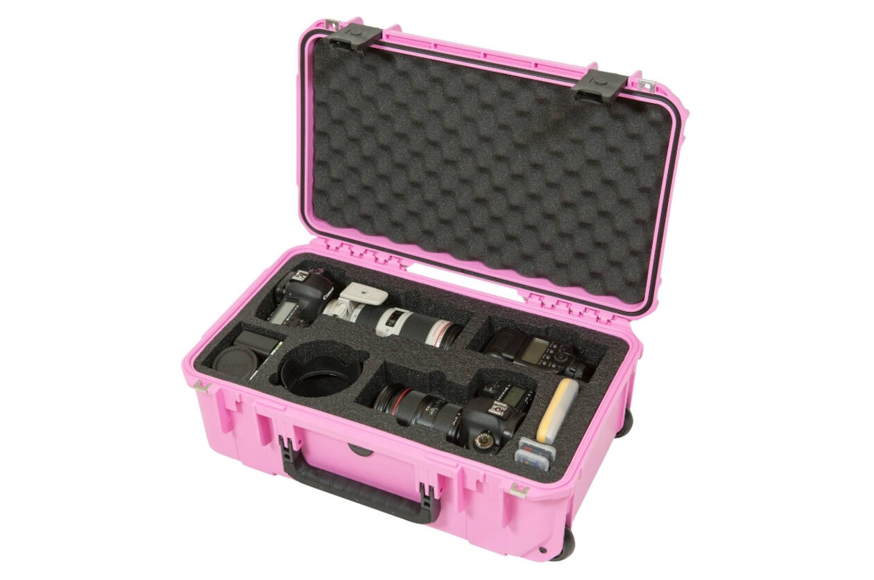 SKB - iSeries - Valise étanche - Rose - Insert pour deux DSLR et deux objectifs